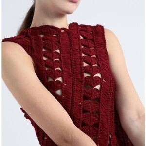 Marco Rambaldi Crochet Heart Tank Top Sz L NWT Retail $450
